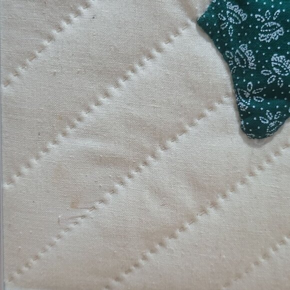 Framed Oak Leaf and Reel Princess Feather Appliqué Pattern Quilt Hanging Wall Ar - Picture 10 of 11